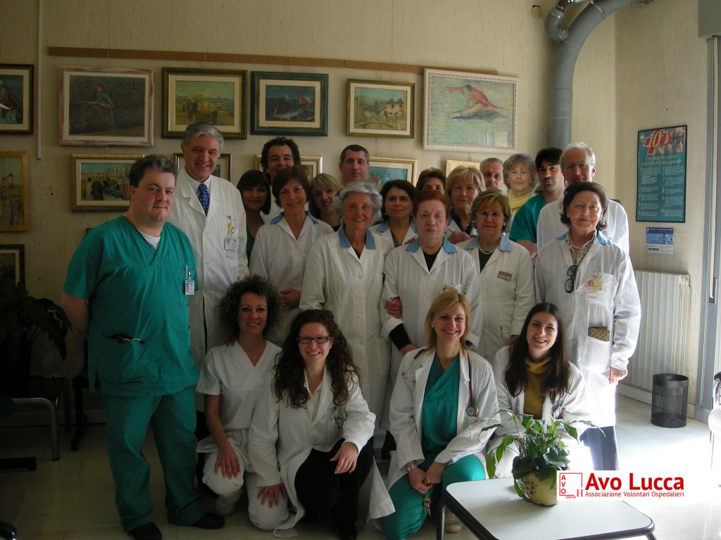 Il Gruppo di Volontari del reparto di Cardiologia